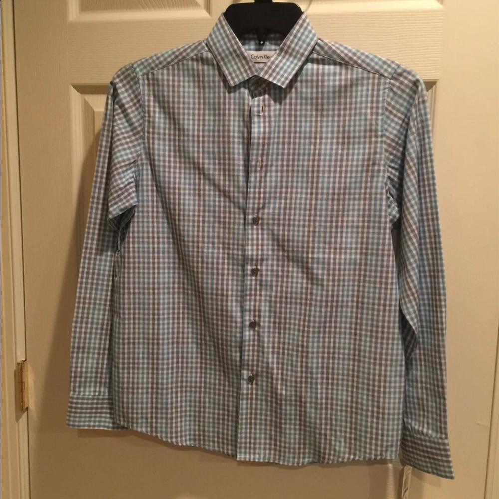 Calvin Klein boys button shirt 16 NWT